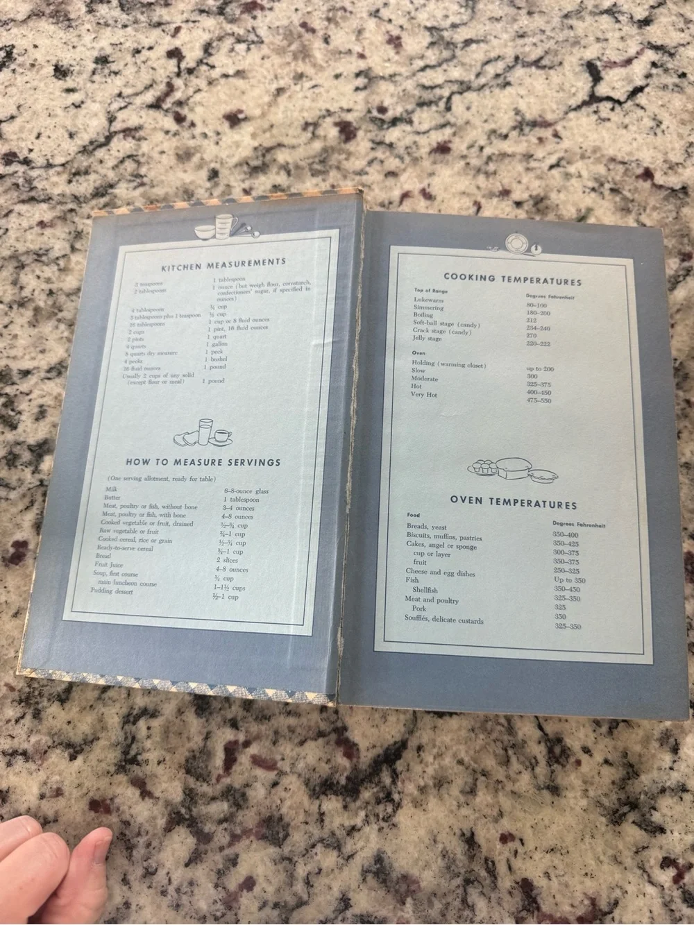 The American Everyday Cookbook — Blue Plaid Kitchen Cookbook 1950’s